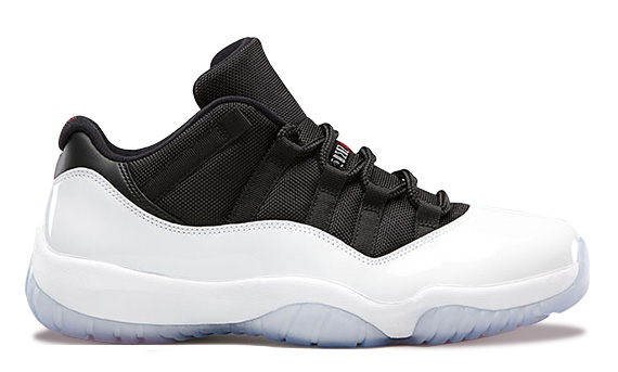 New 2014 Air Jordan XI Low White/Black-True Red 528895-110